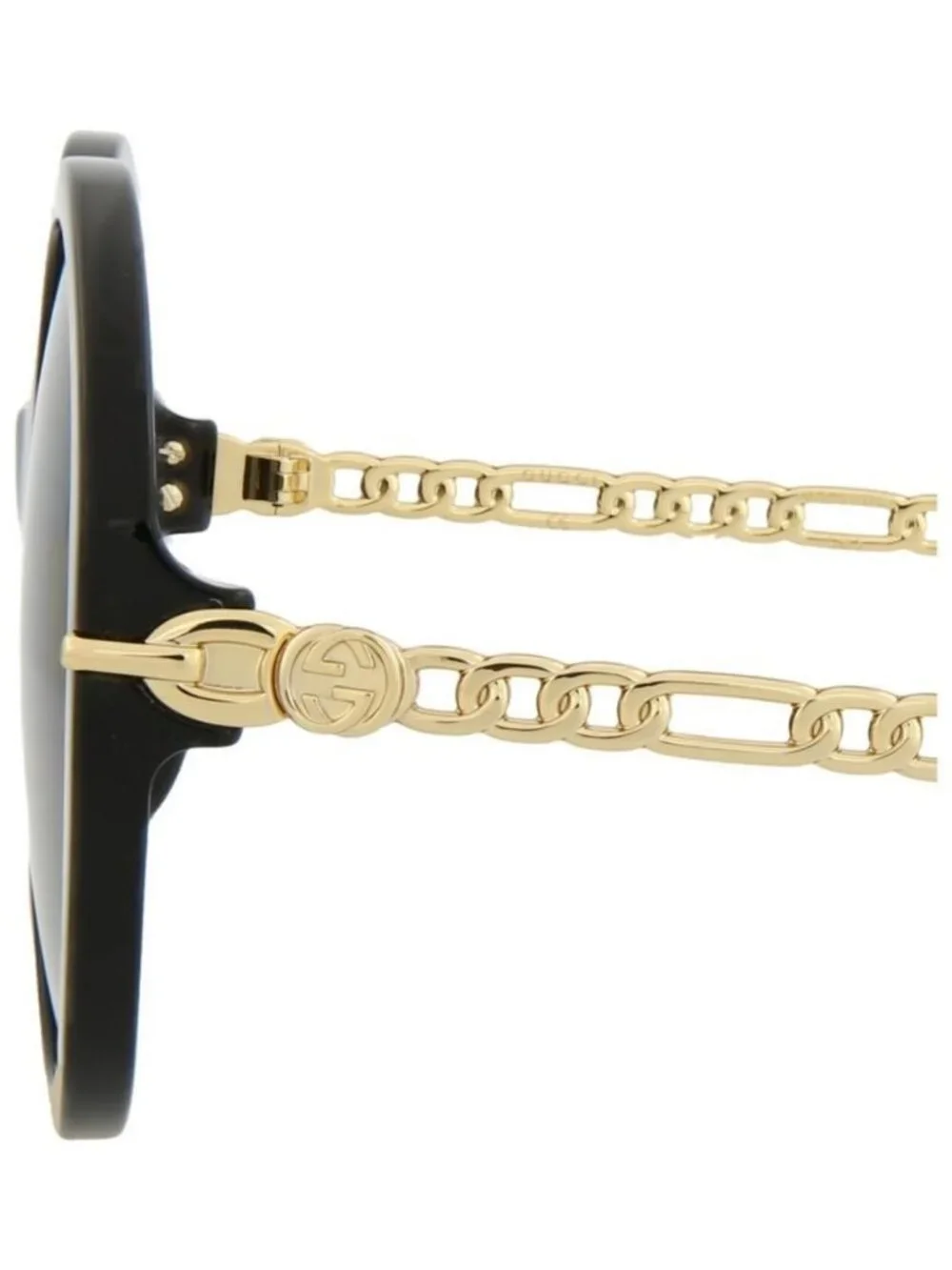 New Gucci Womens Round/Oval Black Gold Grey Fashion Designer Sunglasses